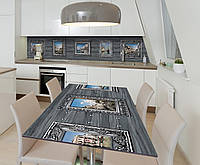 Наклейка 3Д виниловая на стол Zatarga «Картины на Деревянном фоне» 600х1200 мм для домов, квартир, столов,