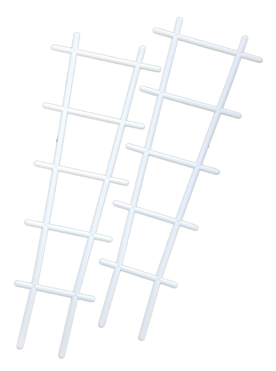 Опора для квітів середня пластикова h=46 см біла (Юнипласт)