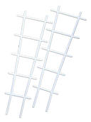 Опора для квітів середня пластикова h=46 см біла (Юнипласт)