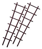 Опора для квітів велика пластикова h = 55 см коричнева (Юніпласт)