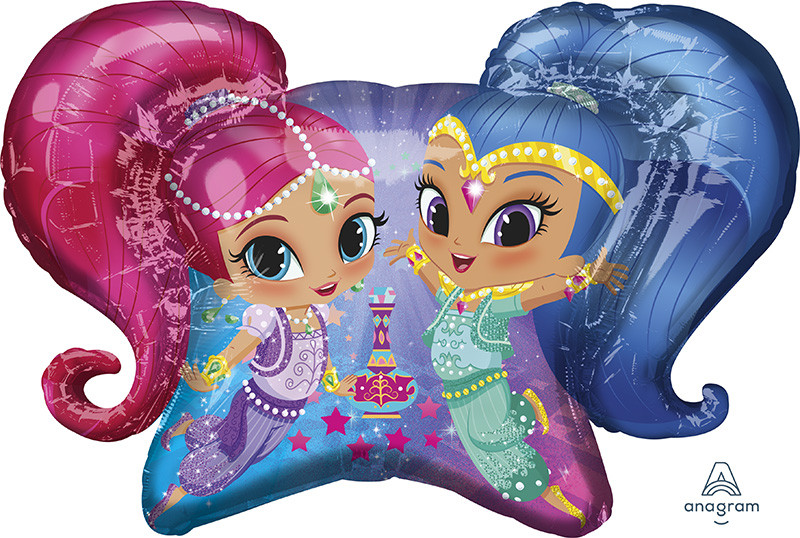 A 31" Jumbo Shimmer and Shine Foil Balloon. Фольгована куля Шимер і Шайн — В УП