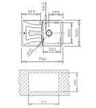 Кухонна мийка Тека UNIVERSE 45 1B 1D з крилом 7950, фото 3