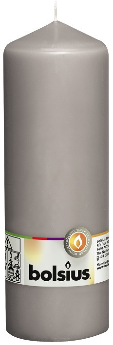 Свічка циліндр сіра 20 см (70/200-070Б WGY)