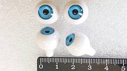 Очі акрил, реалістичні. Блакитний. Діаметр 14 мм. №ГР8