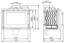 Камінна топка UNIFLAM 720 PRESTIGE з шибером, фото 4