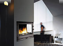 Камінна топка UNIFLAM 700 SELENIC з шибером праве бокове скло, фото 4