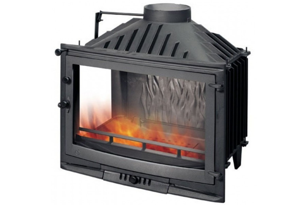 Камінна топка UNIFLAM 700 SELENIC з шибером ліве бічне скло