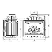 Камінна топка UNIFLAM 700 PLUS ECO З ШИБЕРОМ, фото 2