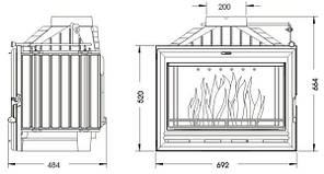 Камінна топка UNIFLAM 700 OPTION ECO з шибером, фото 3