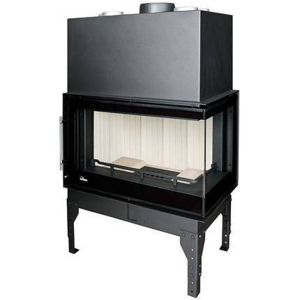 КАМІННА ТОПКА UNIFLAM 860 EVO PBS праве бокове скло гнуте), фото 1