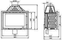 КАМІННА ТОПКА UNIFLAM 920 Prestige з шибером, фото 4