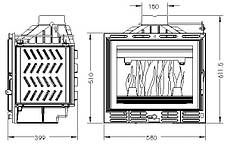 Камінна топка UNIFLAM 600 ECO PLUS з шибером, фото 2