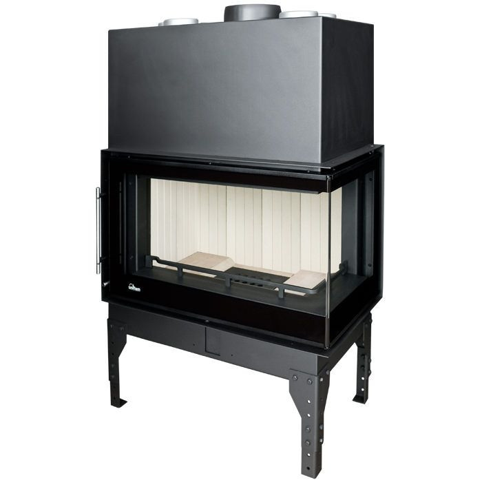 КАМІННА ТОПКА UNIFLAM 760 EVO PBS ПРАВЕ ВИГНУТЕ СКЛО