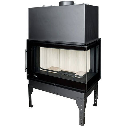 КАМІННА ТОПКА UNIFLAM 760 EVO PBS ПРАВЕ ВИГНУТЕ СКЛО, фото 1