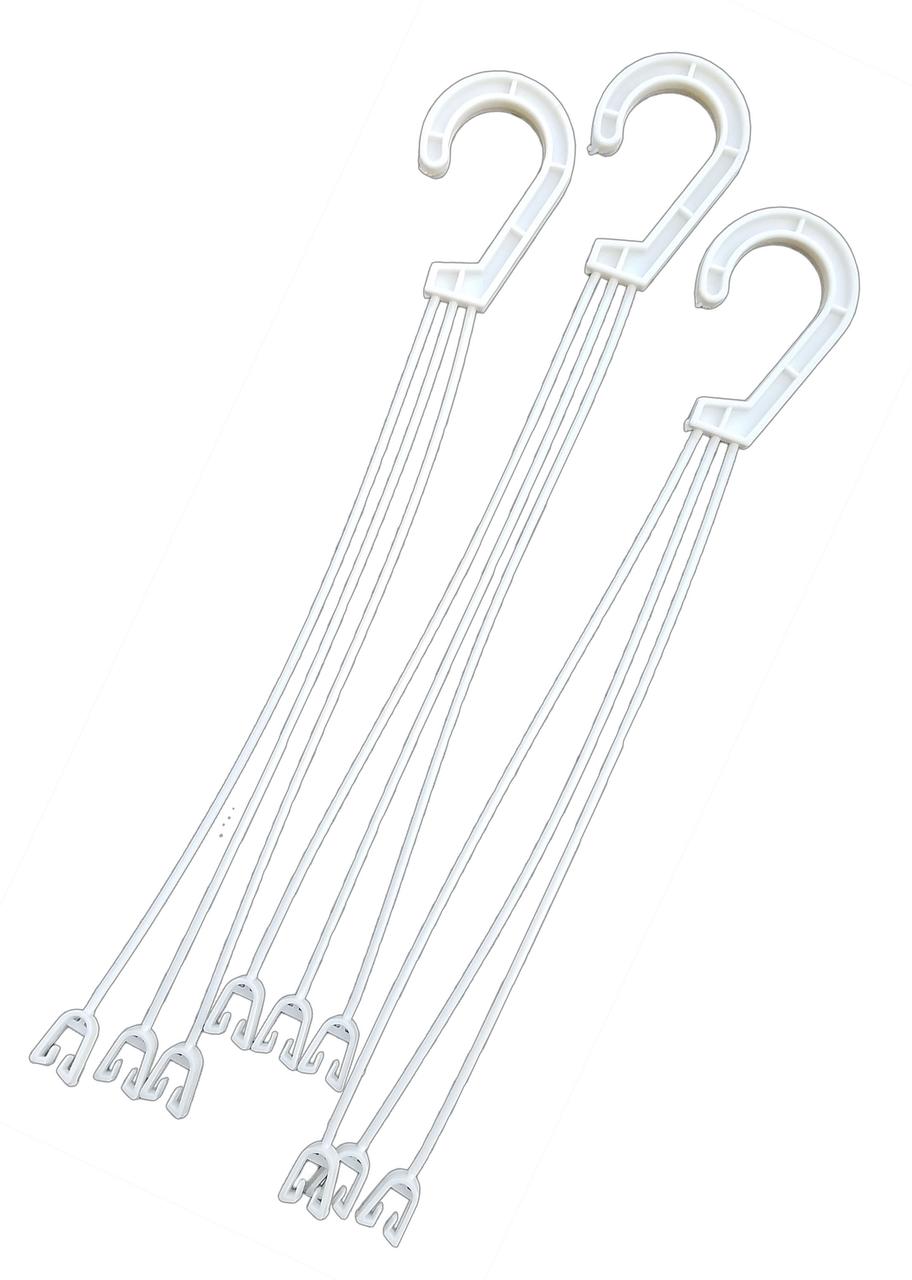 Підвіска для квітів пластикова довжина 38 см біла (Юніпласт), фото 1
