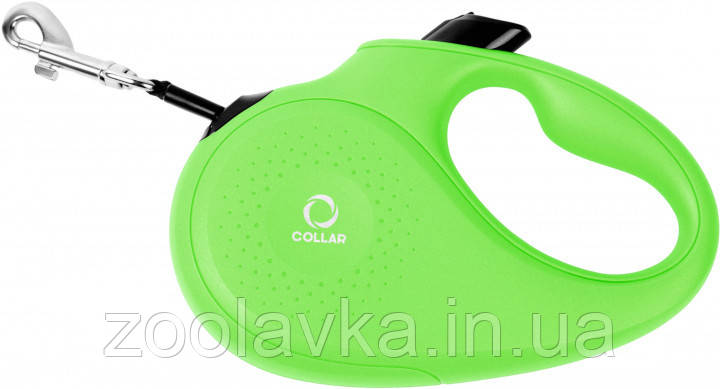 Повідець-рулетка Collar S для собак до 15 кг, 5 м Салатовий (81245)