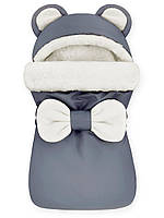 Зимовий конверт-чохол на хутрі у коляску та санки