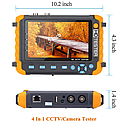 Монітор IV8W Тестер камер відеоспостереження - 8AHD 8MP TVI 8MP CVI CVBS 5-дюймовий відеосигналу -всі види камер, фото 7