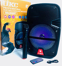 Портативна колонка UKC 8 / HS-008BT+1 мікрофон (1 шт/ящ)
