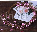 Гілочка верби 5 шт. із червоними тичинками гнучка 60 см, фото 8