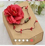 Гілочка верби 5 шт. із червоними тичинками гнучка 60 см, фото 3