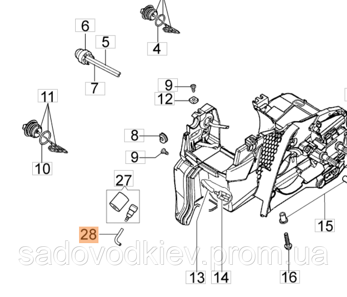 Вентиляційний паливопровід для бензопилки Oleo-Mac GS 35 (50240067R)
