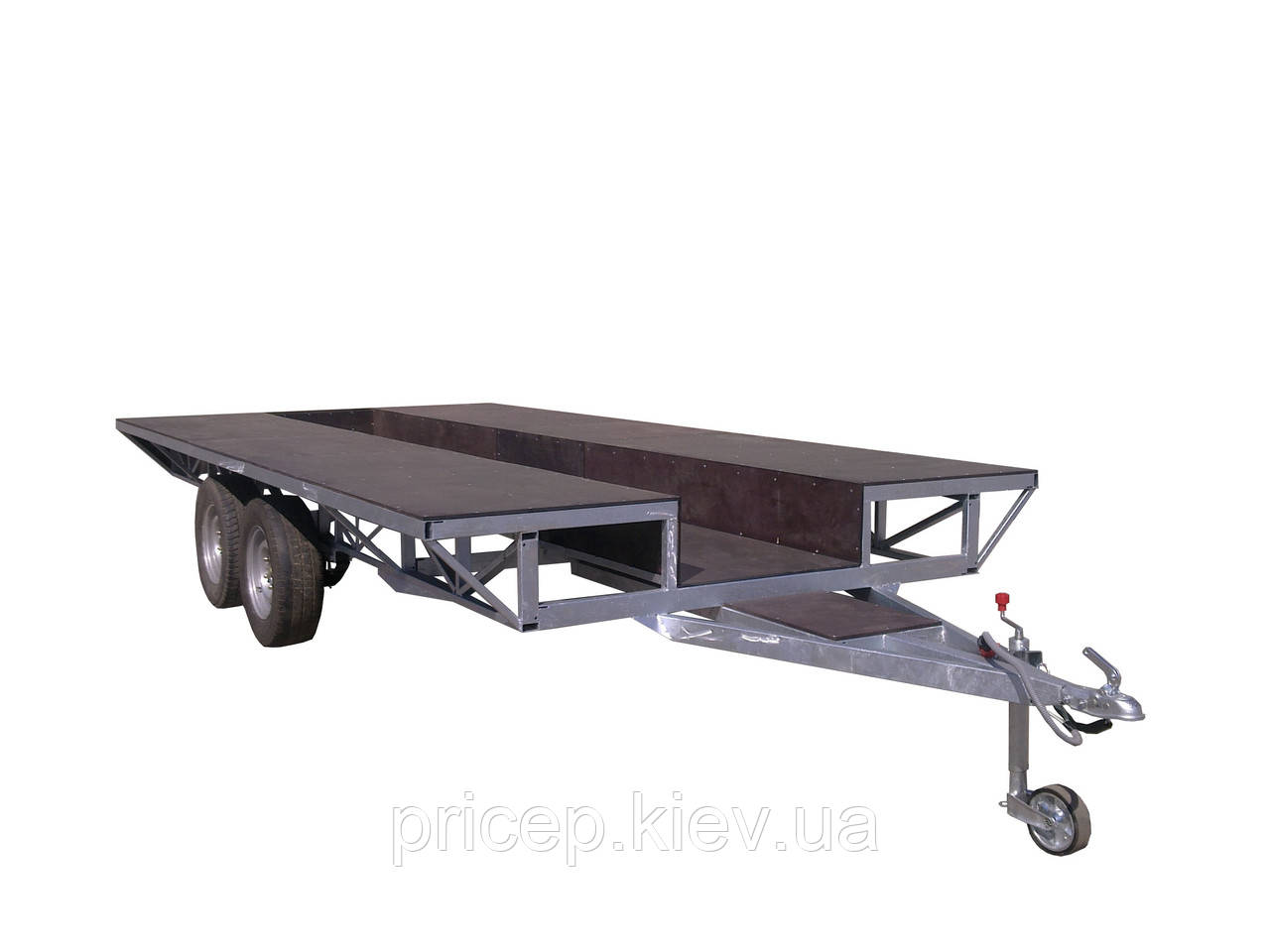 Причіп для перевезення ульїв 5 м х 2,3 м. Прохід у підлозі.