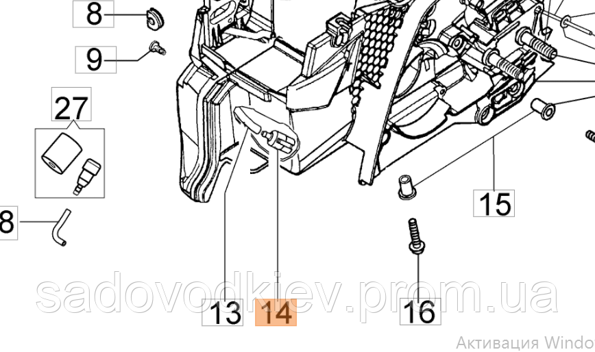 Паливний фільтр для бензопили Oleo-Mac GS 35 (094600450R)