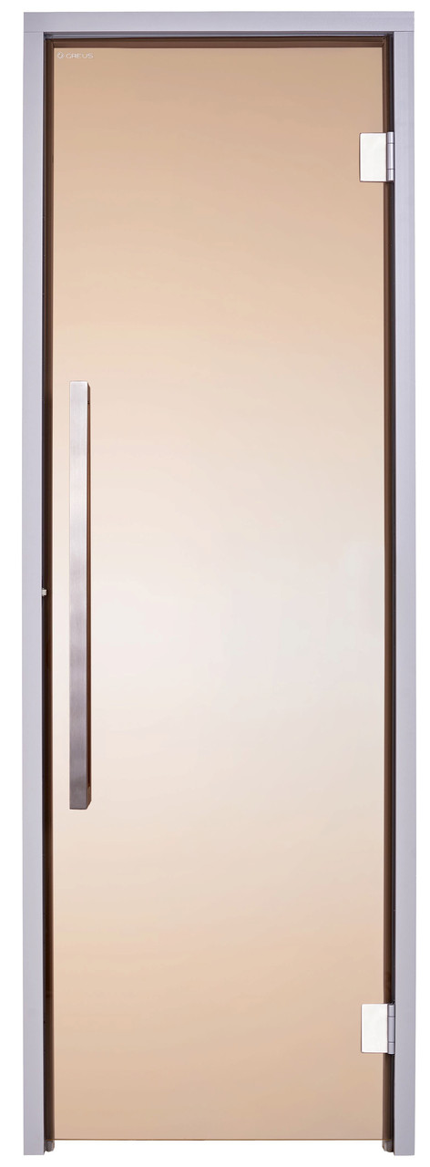 Скляні двері для хамаму GREUS Exclusive 70/200 бронза 2 петлі