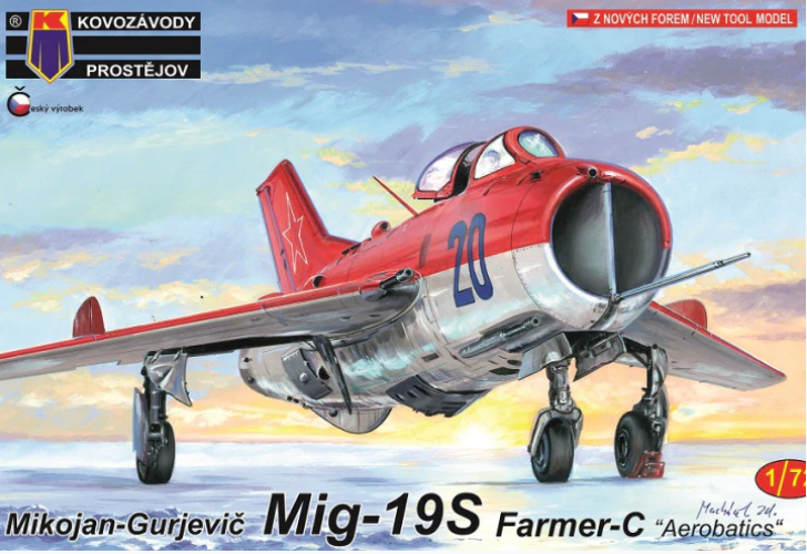 Пластикова модель 1/72 Kovozavody Prostejov 0159 МіГ-19C Farmer-C "Вищий пілотаж"