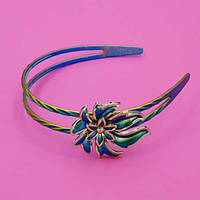 Обруч для волосся пластик хамеліон квітка