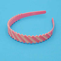 Обруч для волосся 24 мм кольоровий пластик емаль із блискітками