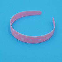 Обруч для волосся 6 шт кольоровий пластик у горошок ширина 2 см