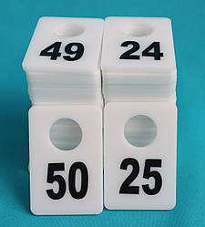 Чорний гардеробний номерок