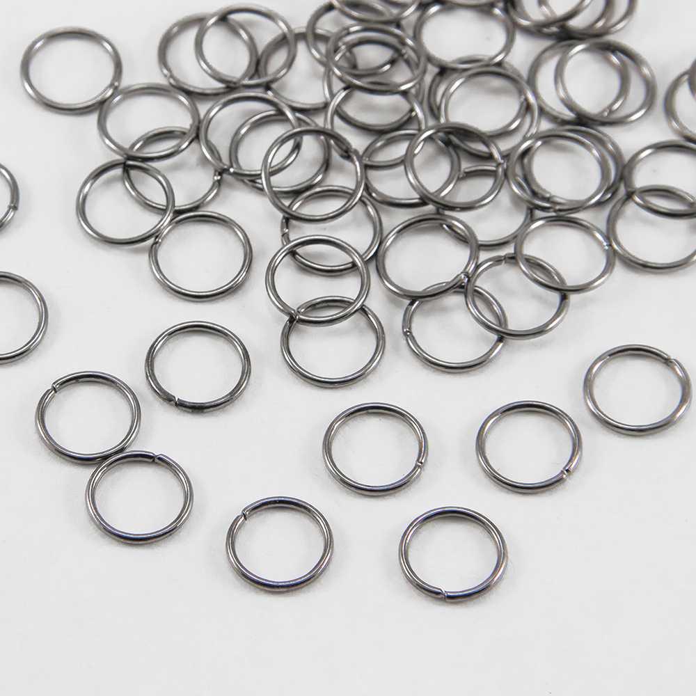 Колічки з'єднувальні 250 шт. залізні чорні розмір: 10х0,7 мм БА001424, фото 1