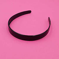 Обруч для волосся 6 шт чорний пластик ширина 1,2 см