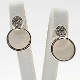 Сережки Біла емаль, фото 3