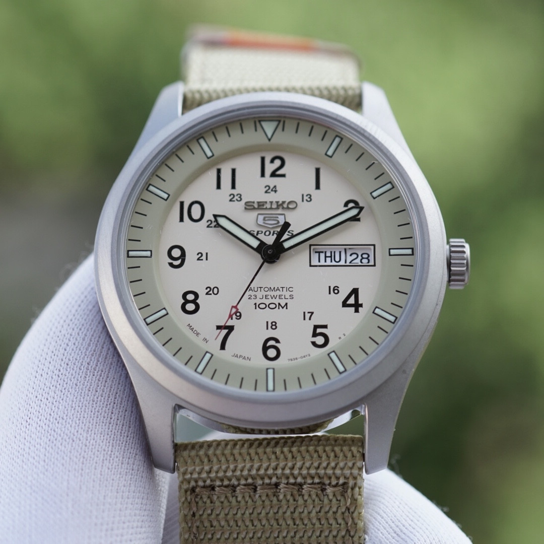 Часы Seiko 5 SNZG07K1 Military Automatic Beige Dial