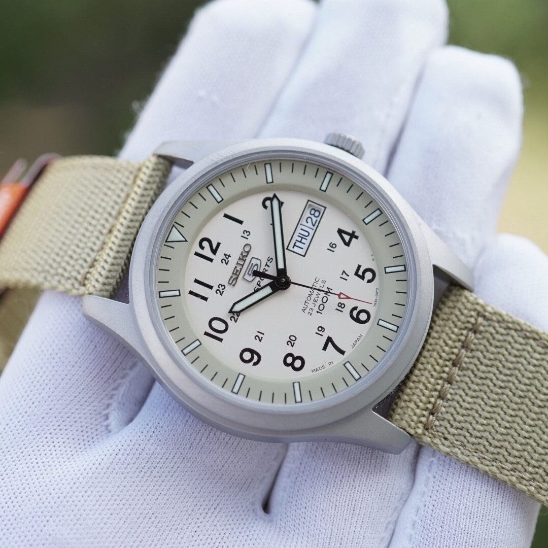 Seiko 5 SNZG07K1 Military Automatic Beige Dial BIGL.UA 391822075