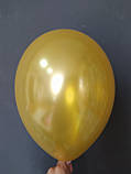 Латексна кулька металік золотий 10 "/ 39 / 26см Gold Gemar, фото 4