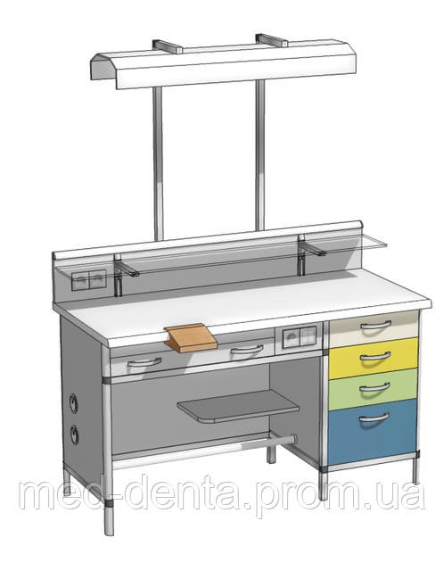 Зуботехнічний стіл ЗСт-1 1300х700х900 мм