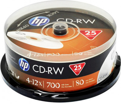 Диск НР CD-RW НР 700Mb 4х-12x Cake 25 - фото 2 - id-p22959162