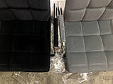 Барний стілець Арно темно-коричневий кожзам з підніжкою, стілець візажиста, фото 6