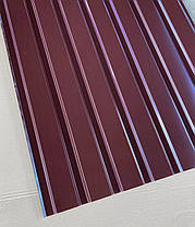 Профнактил для забору шоколад ПС-20, 0,45 мм; висота 2 метри ширина 1,16 м, фото 2