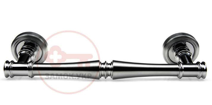 Дверна ручка-скоба Fadex Tako нікель полірований \ нікель матовий (Італія)