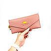 Жіночий великий гаманець на кнопці Fashion&Classic Рожевий, фото 2