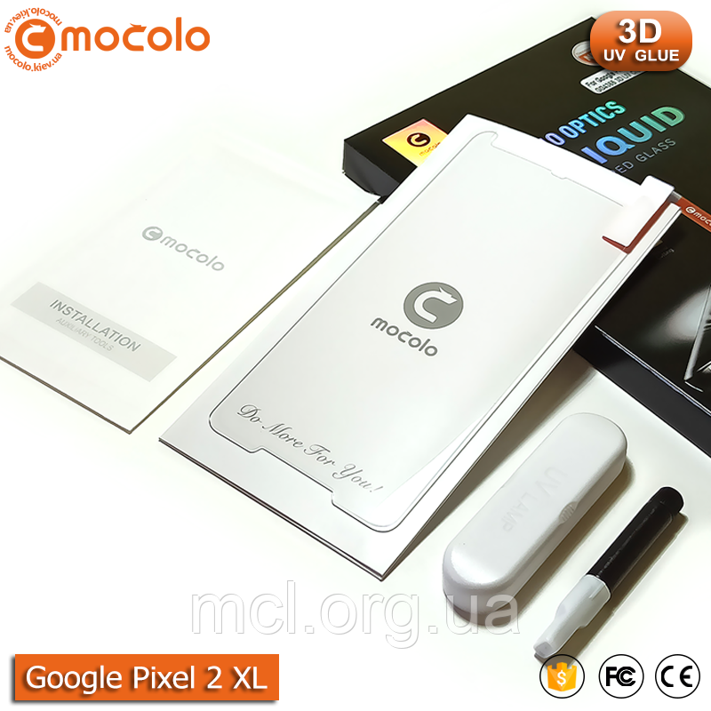 Захисне скло Mocolo Google Pixel 2 XL Full Glue 3D (Black)