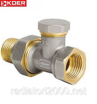 Вентиль радіаторний настройковий прямий 1/2 х 1/2 KOER (KR.904)