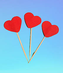 Картонні топеры для декору "червоні Серця"