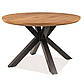 Обідній круглий стіл Ritmo 120см шпоновані дубом в стилі лофт Польща, фото 2